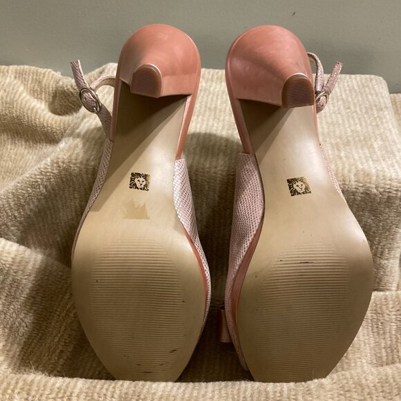 Anne Klein Dress 3.5" Heels Sling Back, Toe Out Sandel Shoes - Picture 4 of 4